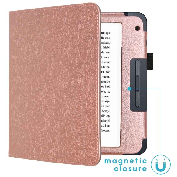 imoshion Vegan Leather Bookcase Kobo Libra 2 / Tolino Vision 6 - Rosé Goud