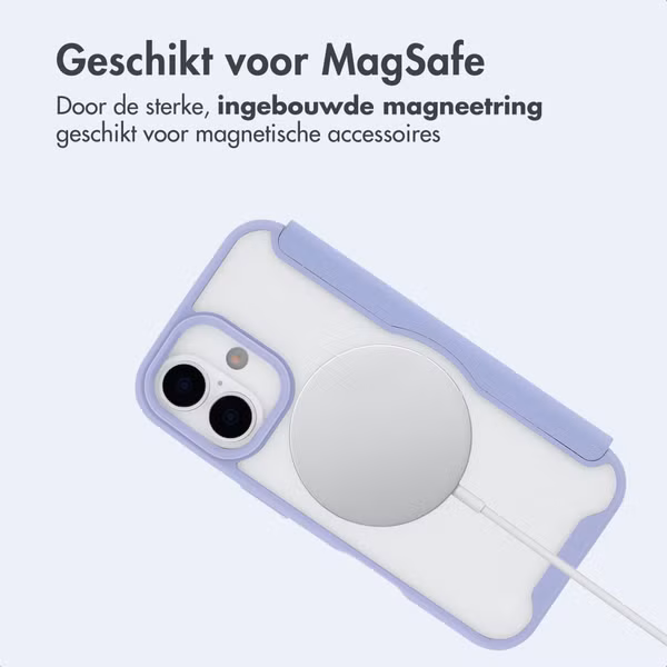 imoshion Transparante Bookcase met MagSafe Apple iPhone 16 - Lila