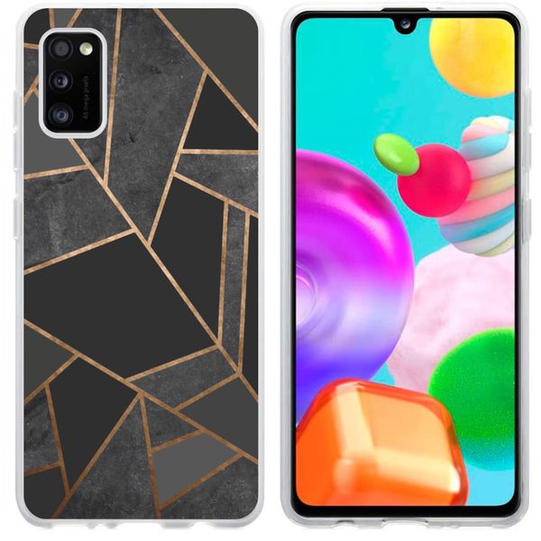 imoshion Design hoesje Samsung Galaxy A41 - Grafisch Koper / Zwart