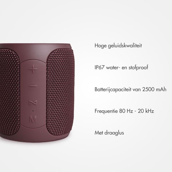 Selencia AquaPlay Bluetooth Speaker - Draadloze speaker - Waterproof - Bordeaux