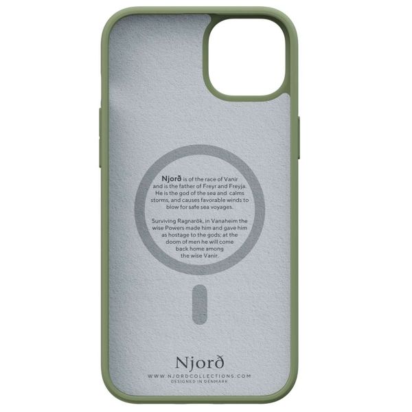 Njorð Collections Suède Comfort+ Case MagSafe iPhone 15 Plus - Olive