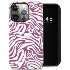 Selencia Vivid Tough Backcover iPhone 13 Pro - Trippy Swirl Dark Rose