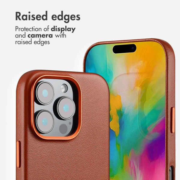 Accezz Leather Back Cover with MagSafe Apple iPhone 16 Pro - Sienna Brown