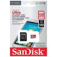 SanDisk microSD Ultra - 128GB - inclusief SD Adapter - Full HD