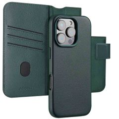 Accezz 2-in-1 Leather Bookcase with MagSafe Apple iPhone 16 Pro Max - Cedar Green