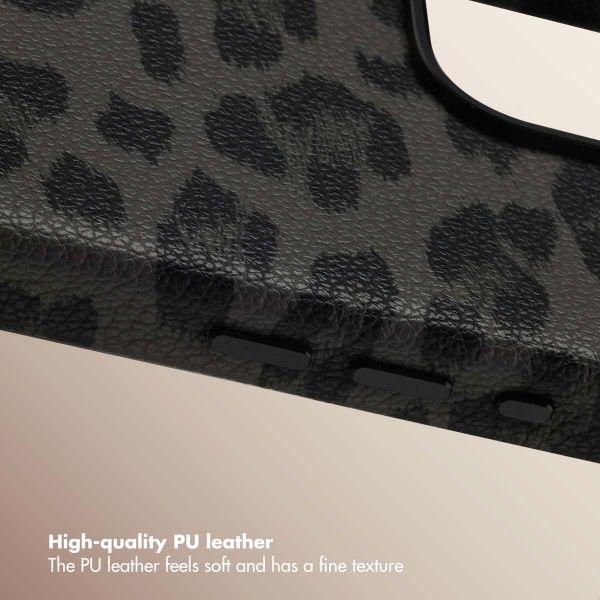 Selencia Sabi Back Cover Panther Print with MagSafe Apple iPhone 16 Pro Max - Midnight Black
