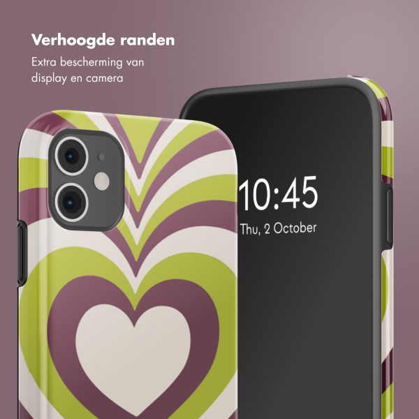 Selencia Vivid Backcover Apple iPhone 11 - Double Hearts Plum Fern