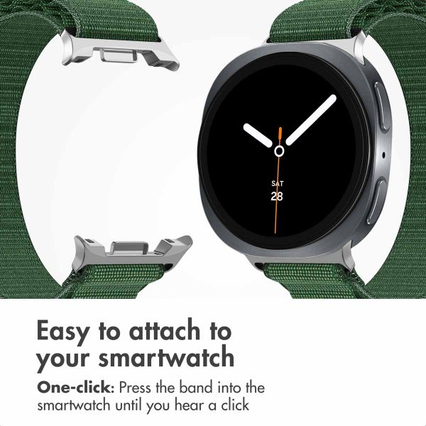 imoshion Nylon Alpine Band Samsung Galaxy Watch 9 (40/44mm) / Watch 8 (40/44mm) / Classic (46mm) - Dark Green