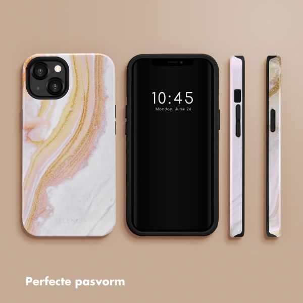 Selencia Vivid Tough Backcover iPhone 13 - Chic Marble Gold