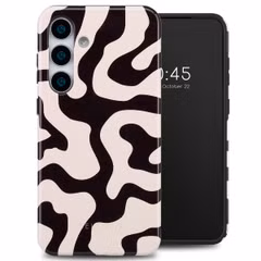 Selencia Vivid Backcover Samsung Galaxy S25 - Art Wave Black