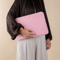 Selencia Corduroy Laptophoes 13-14 inch - Laptopsleeve - Soft Blush