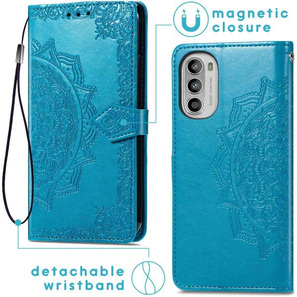 imoshion Mandala Bookcase Motorola Moto G52 / G82 - Turquoise