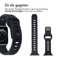 imoshion Active Sport siliconenbandje Apple Watch Series 1 t/m 9 / SE (38/40/41 mm) | Series 10 (42 mm) - Zwart