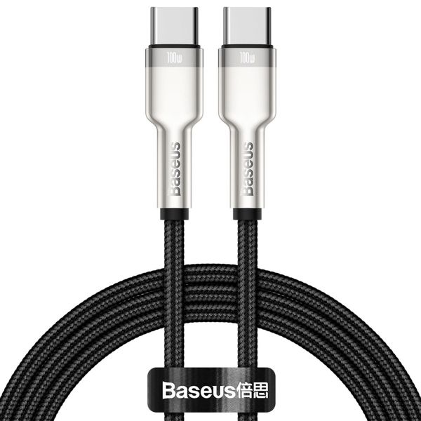 Baseus Cafule Series USB-C naar USB-C kabel - Metaal - 100 Watt - 1 meter - Zwart