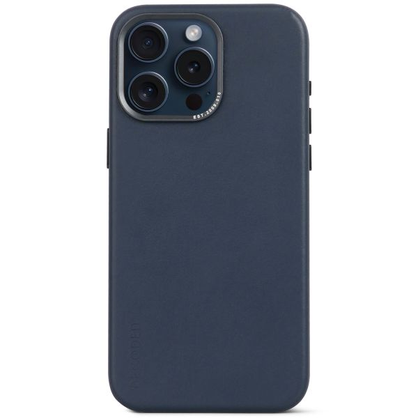 Decoded Leather Backcover MagSafe iPhone 15 Pro Max - Navy