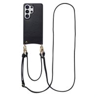 Selencia Nova Phone Case with Cord and Card Holder Samsung Galaxy S26 Ultra - Black