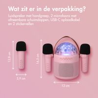 imoshion Sing & Shine Karaoke set - Speaker en 2 Microfoons - Candy Pink