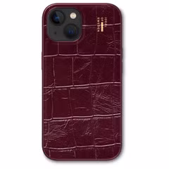 iDeal of Sweden Vegan Leather MagSafe Backcover Apple iPhone 13 / 13 Pro / 14 / 16e - Fine Wine Croco
