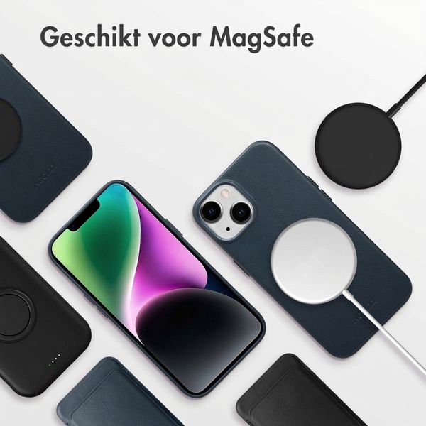 Accezz MagSafe Leather Backcover Apple iPhone 14 - Nightfall Blue
