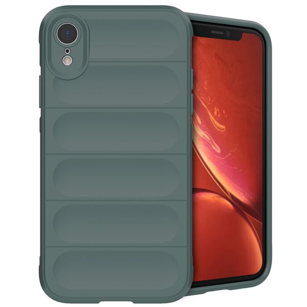 imoshion EasyGrip Backcover iPhone Xr - Donkergroen