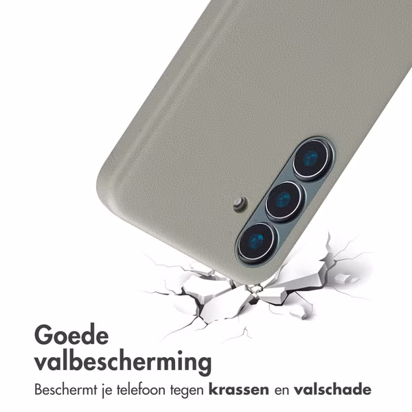 Accezz MagSafe Leather Backcover Samsung Galaxy S25 - Light Grey