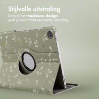 imoshion 360° Draaibare Design Bookcase Samsung Galaxy Tab A9 Plus - Green Flowers