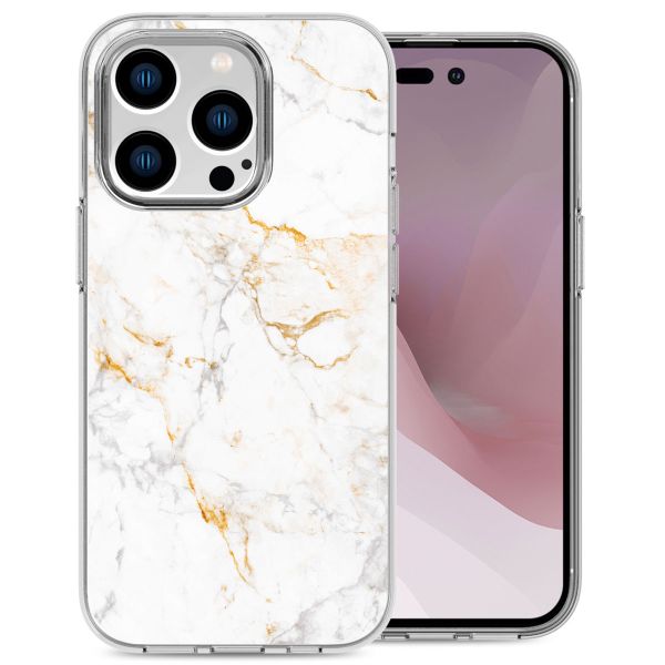 imoshion Design hoesje iPhone 14 Pro - White Marble