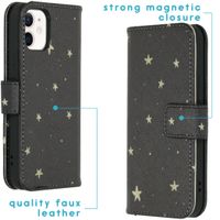 imoshion Design Softcase Bookcase iPhone 12 Mini - Stars Gold