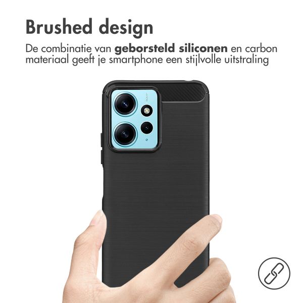 imoshion Brushed Backcover Xiaomi Redmi Note 12 (4G) - Zwart