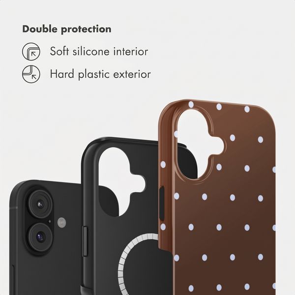 Selencia Vivid Back Cover with MagSafe Apple iPhone 17 - Happy Dots Chocolate