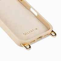 Selencia Rivièra MagSafe Backcover met afneembare haakjes Apple iPhone 17 Pro - Milky Latte