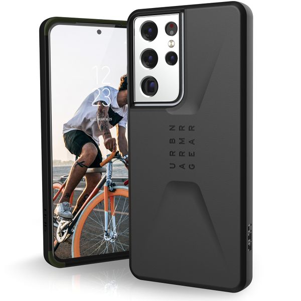 UAG Civilian Backcover Samsung Galaxy S21 Ultra - Zwart