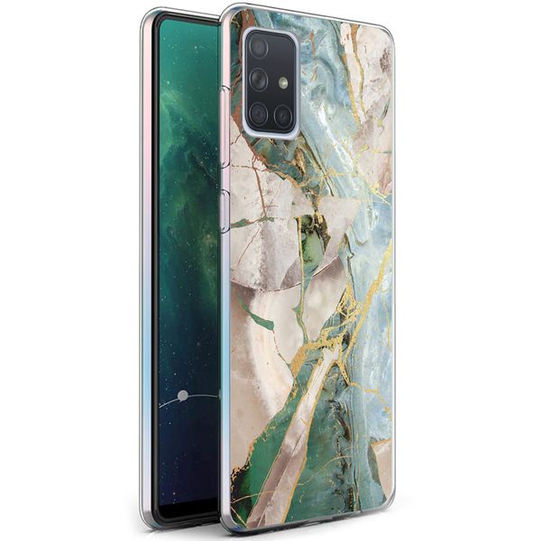 imoshion Design hoesje Samsung Galaxy A71 - Marmer - Gebroken Beige