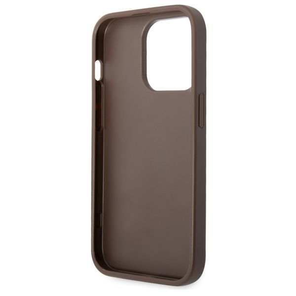 Guess 4G Metal Logo Backcover iPhone 15 Pro Max - Bruin