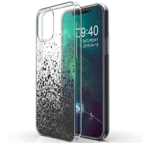 imoshion Design hoesje iPhone 12 (Pro) - Spetters - Zwart