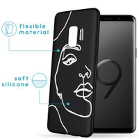 imoshion Design hoesje Samsung Galaxy S9 - Abstract Gezicht - Wit