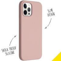 Accezz Liquid Silicone Backcover Apple iPhone 12 Pro Max - Roze