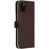 Selencia Echt Lederen Bookcase iPhone 11 Pro Max - Bruin