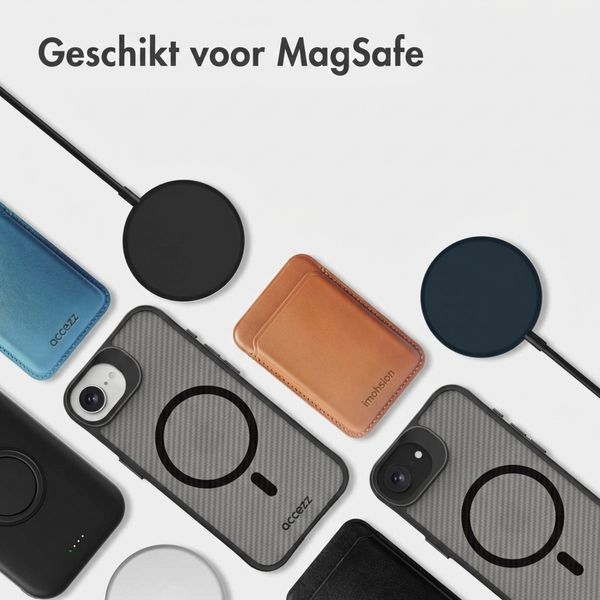 imoshion Rugged Hybrid Carbon Case met MagSafe Apple iPhone 17e / 16e - Zwart