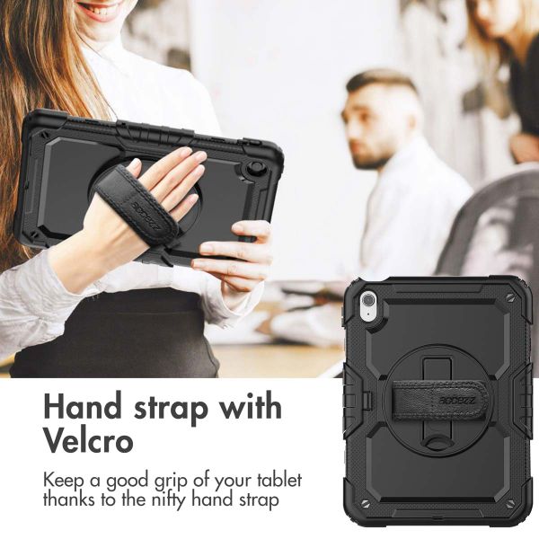 Accezz Rugged Back Cover with shoulder strap Apple iPad 11 (2025) 11 inch A16 / iPad 10 (2022) 10.9 inch - Black
