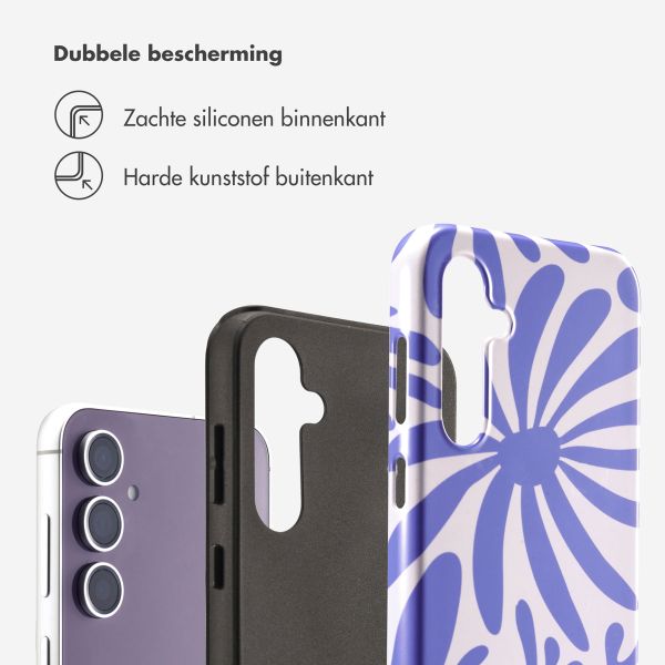 Selencia Vivid Backcover Samsung Galaxy S23 FE - Modern Bloom Sapphire Blue