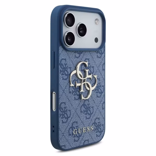 Guess 4G Metal Logo Backcover Apple iPhone 17 Pro Max - Blauw