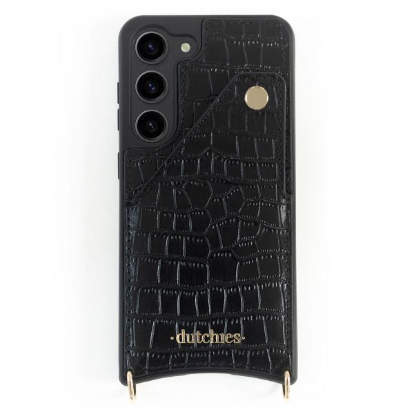 Dutchies Backcover met pashouder Samsung Galaxy S23 Ultra - Telefoonkoord niet inbegrepen - Crocodile Chic