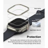 Ringke Bezel Styling + Screenprotector Apple Watch Ultra (2) - 49 mm - Knurling Titanium