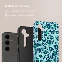 Selencia Vivid Tough Backcover Samsung Galaxy S24 FE - Wild Spots Light Blue
