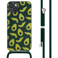imoshion Siliconen design hoesje met koord Apple iPhone 15 Plus - Avocado Green