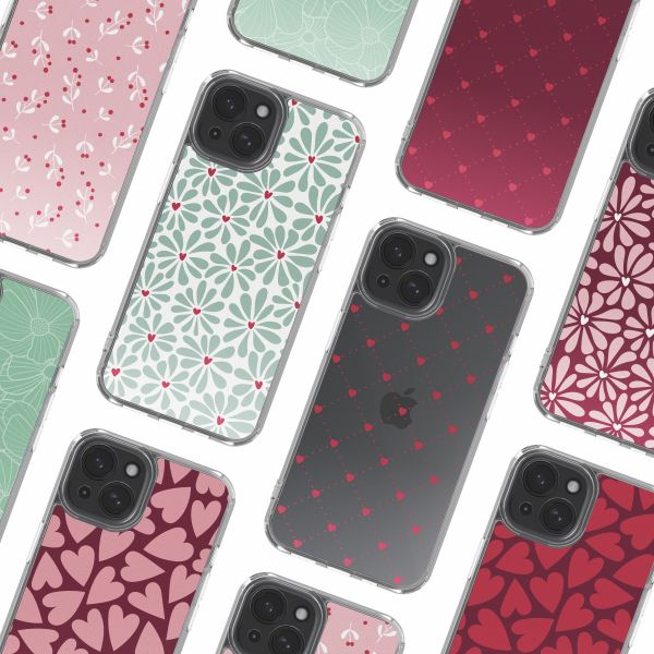 imoshion Design hoesje Apple iPhone 15 - Bloom Love Sage Green