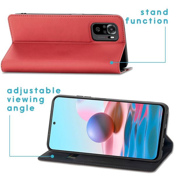 imoshion Slim Folio Bookcase  Xiaomi Redmi Note 10 (4G) / Note 10S - Rood