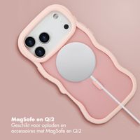 Selencia Wavy Backcover met MagSafe Apple iPhone 17 Pro Max - Soft Pink