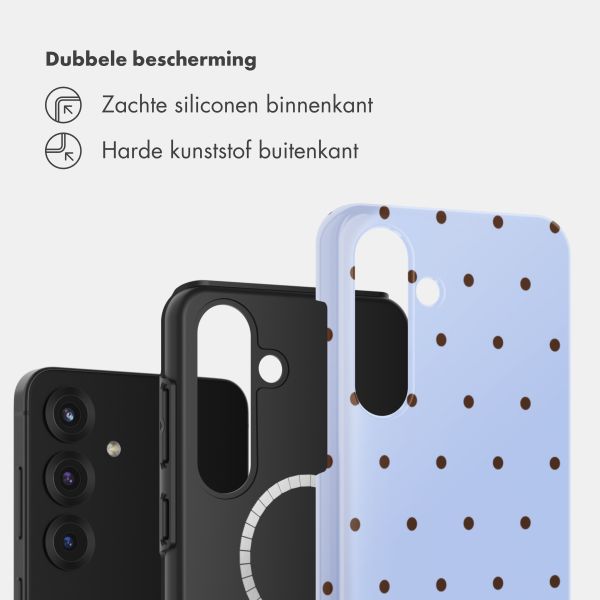 Selencia Vivid Backcover met MagSafe Samsung Galaxy S25 - Happy Dots Digital Sky